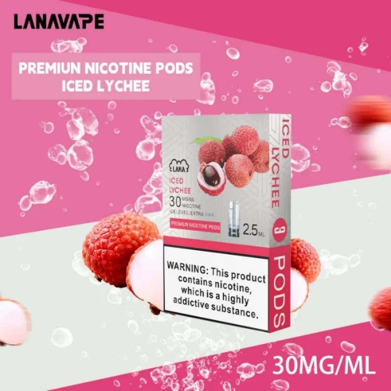 【冰荔枝味】LANA電子煙透明發光煙彈 通用一代relx sp2s 台灣當天出貨